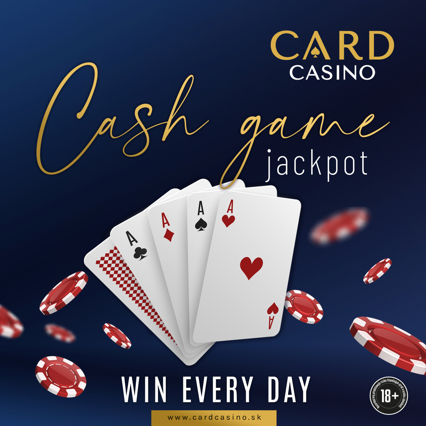 Come to play Cash game to Card Casino, where generous jackpots await you