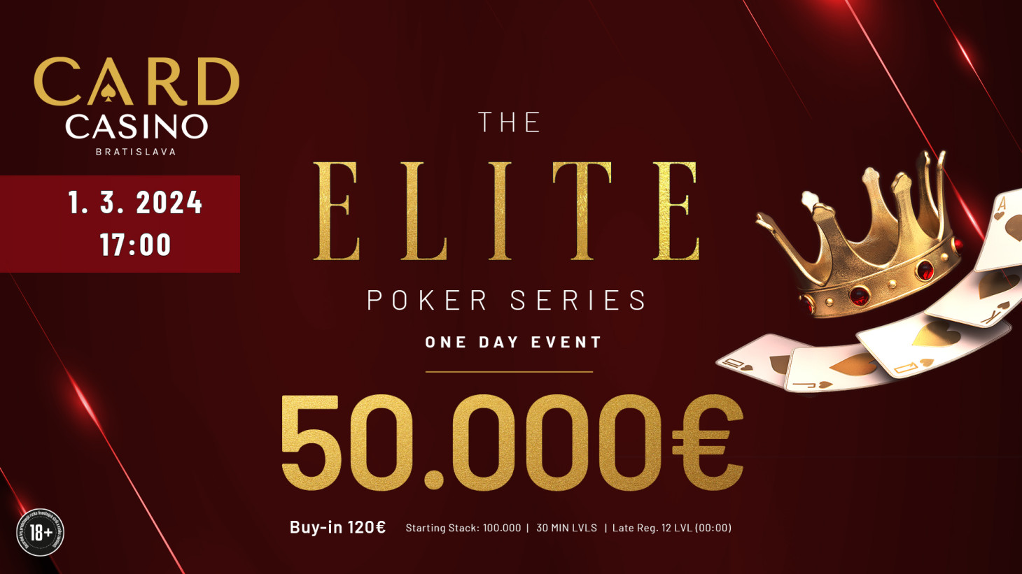 A packed week of poker with almost €100,000 GTD! Both Elite and Mystery Bounty are played