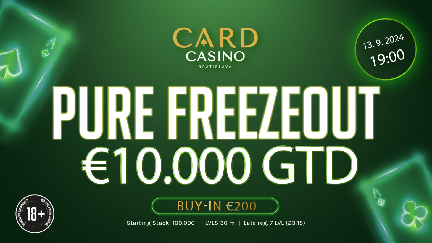 Kto uspeje v Carde v piatok trinásteho? Hrá sa Freezeout, ale aj PLO a Monsterstack