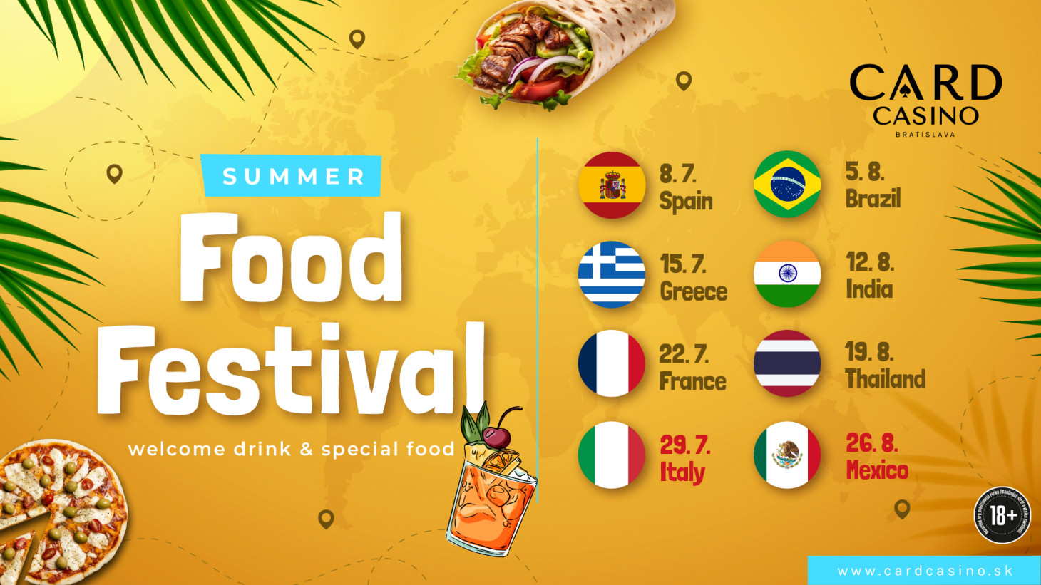 Ein Sommer voller Aromen mit dem Food Festival. Acht Wochen, acht gastronomische Erlebnisse