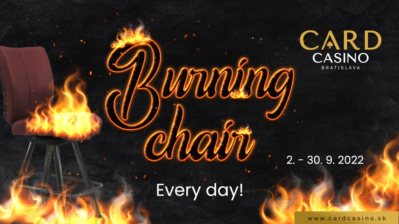 September is going to be hot for jackpot wins with the Burning Chair!