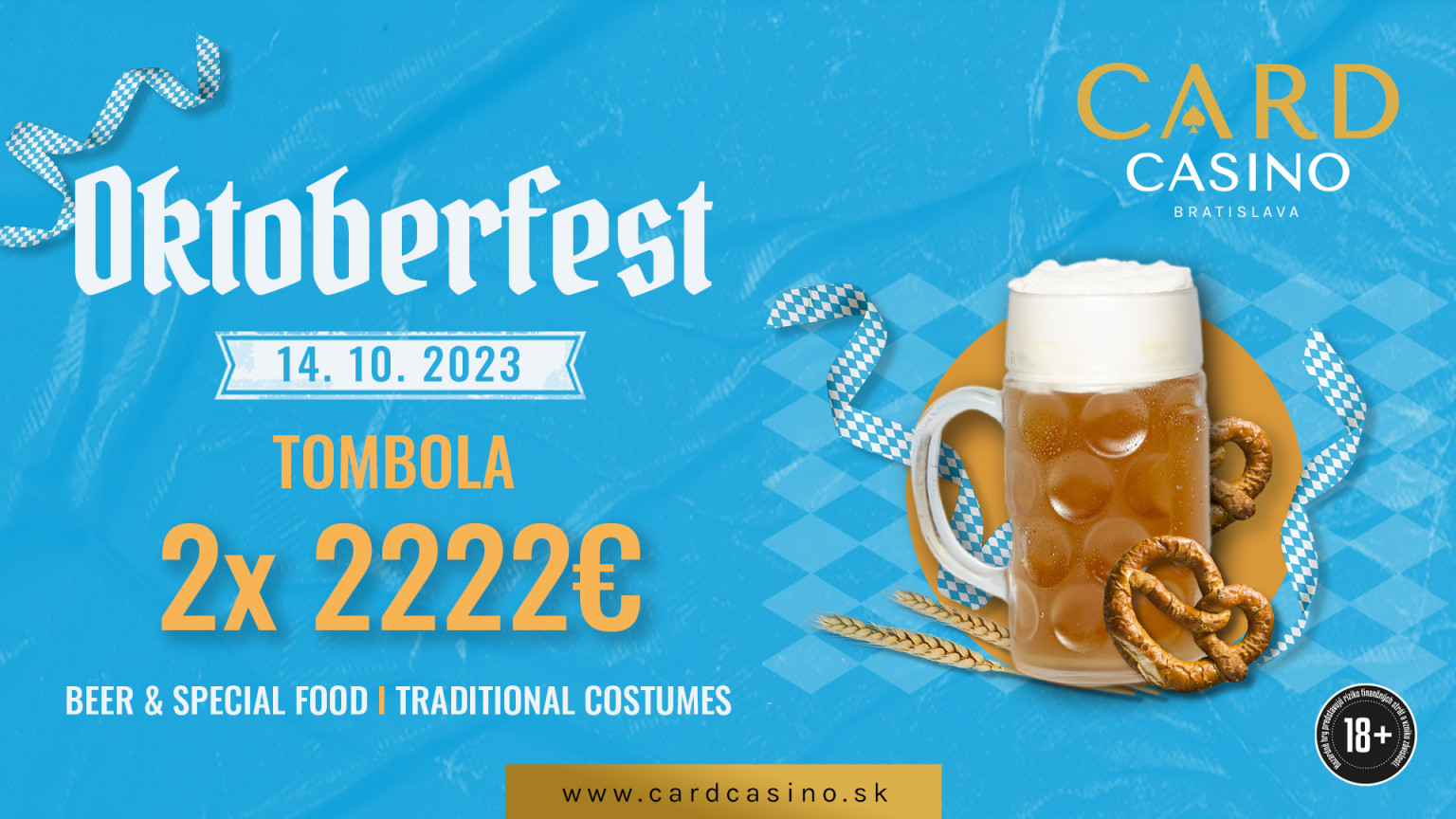 Príďte si užit Október fest do Card Casino aj s parádnou tombolou