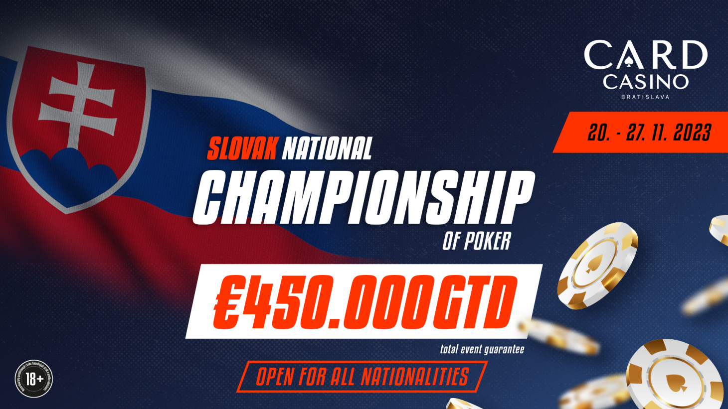 Wer wird der König der Slowakei? Die €450.000 GTD National Championship of Poker findet im November statt!