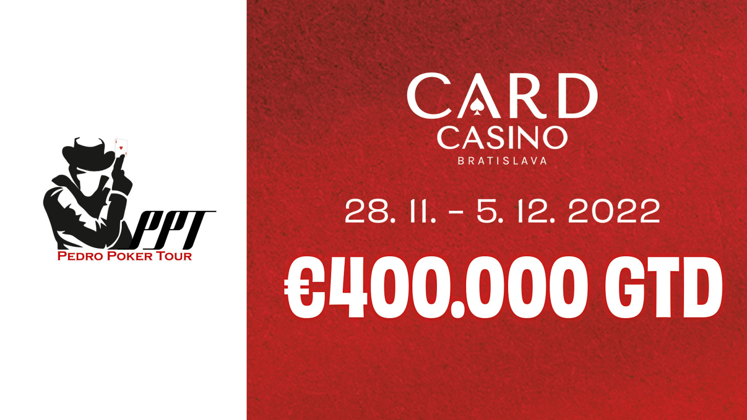 Už dnes štartuje Pedro Poker Tour s 400.000€ GTD!