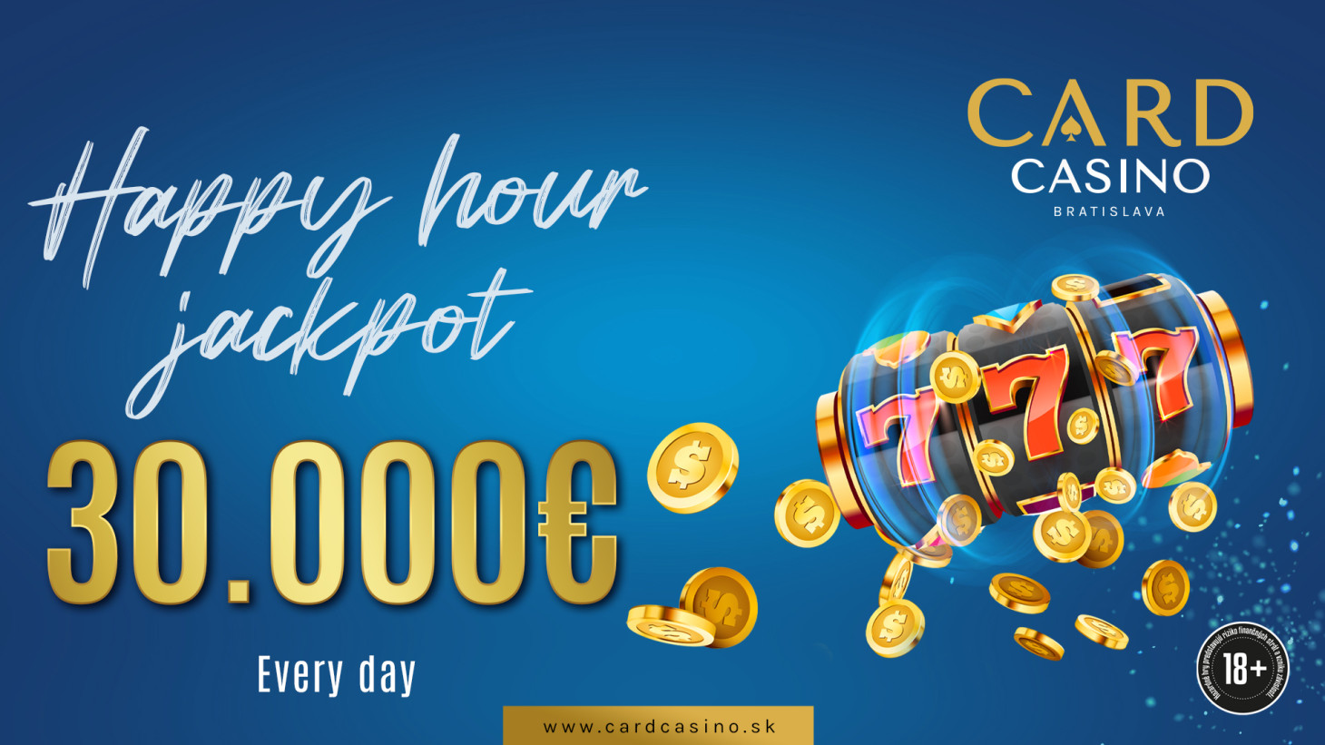 30.000€! na Happy hour Jackpotoch