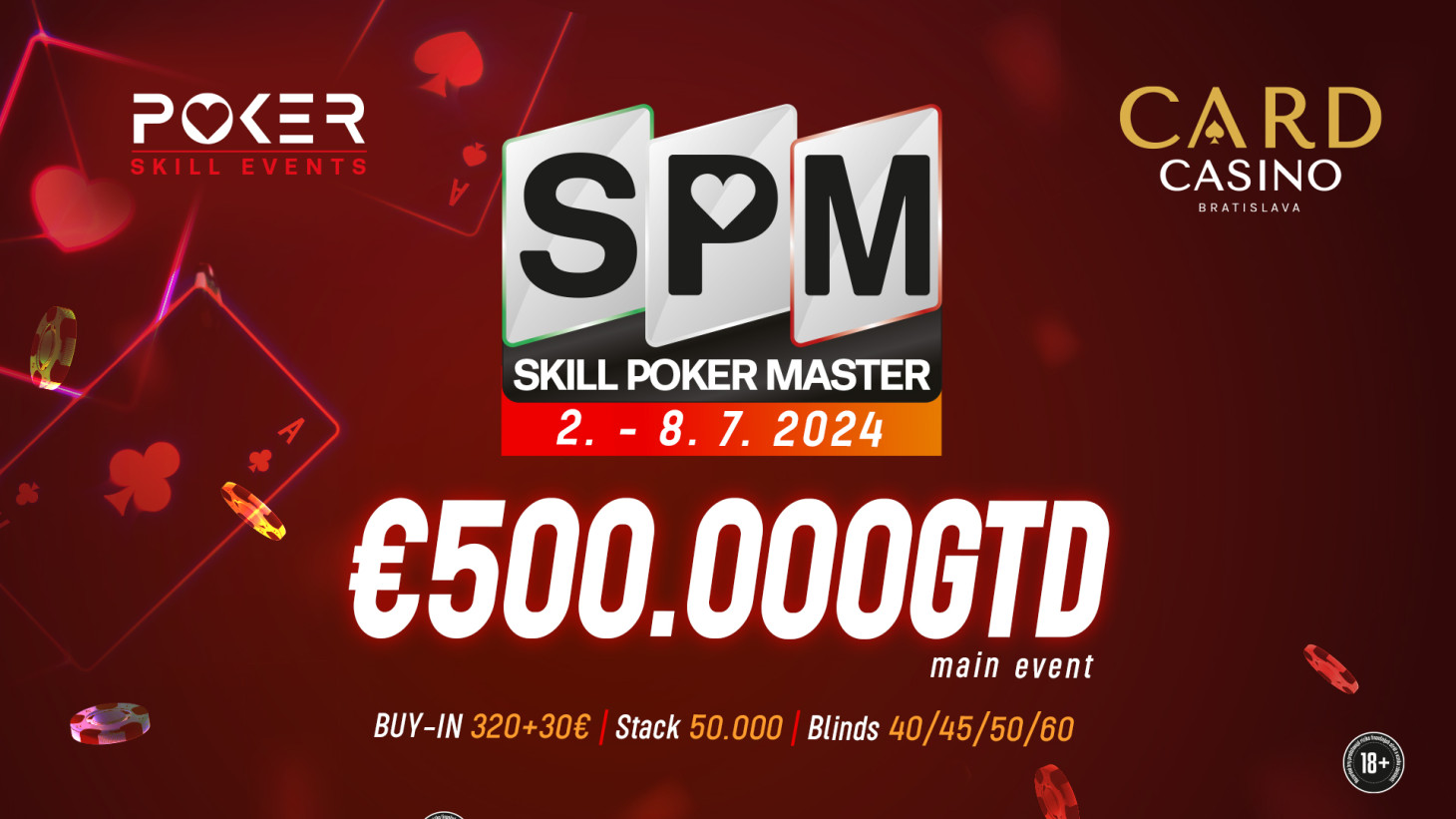 The Skill Poker Masters Festival is coming to Card with a €500,000 GTD Main Event!