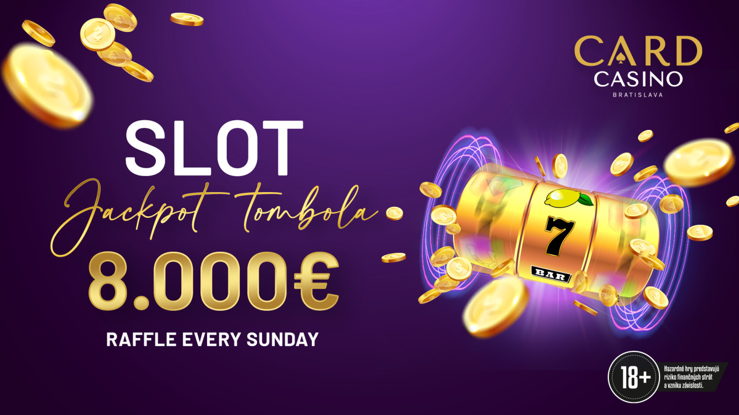 Sundays full of money. The Slot Jackpot Tombola for €8,000 awaits you!