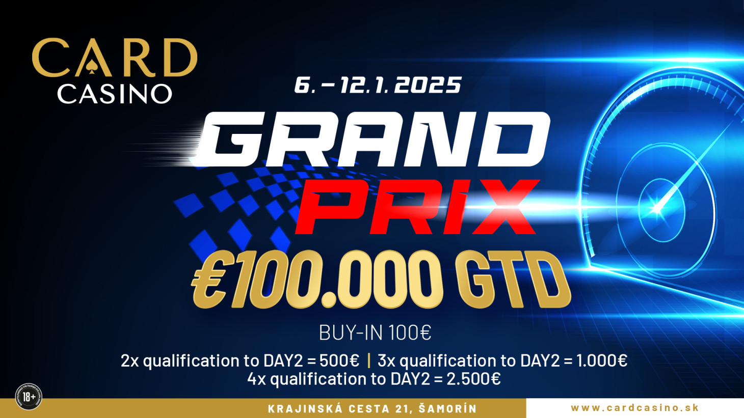 Der nächste Grand Prix mit €100.000 GTD