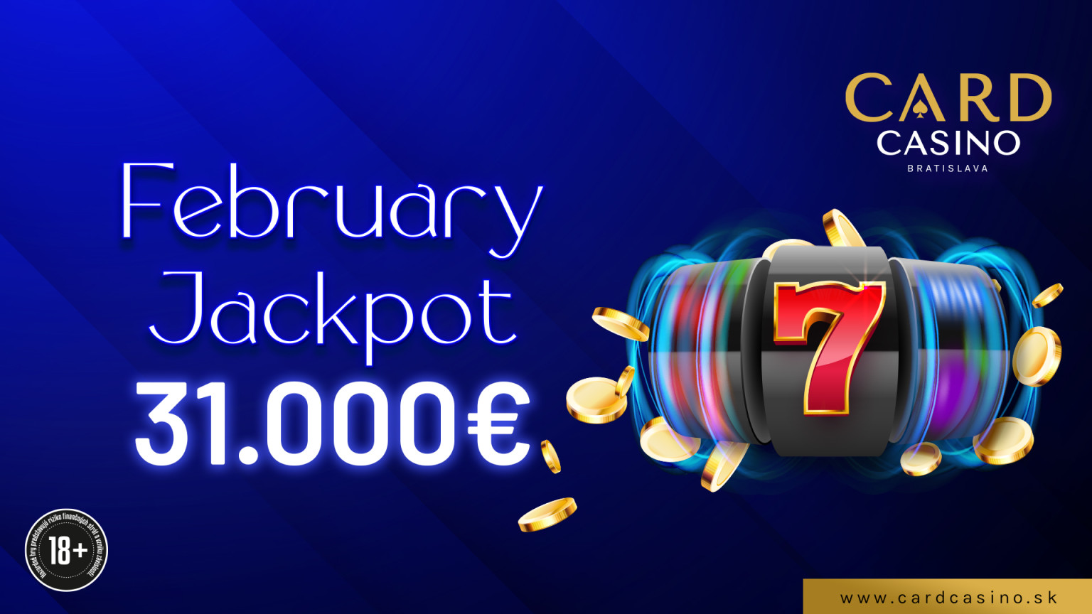 Ende der Großzügigkeit? Oh, nein! Im Februar werden wir 31.000 € an Jackpots verschenken