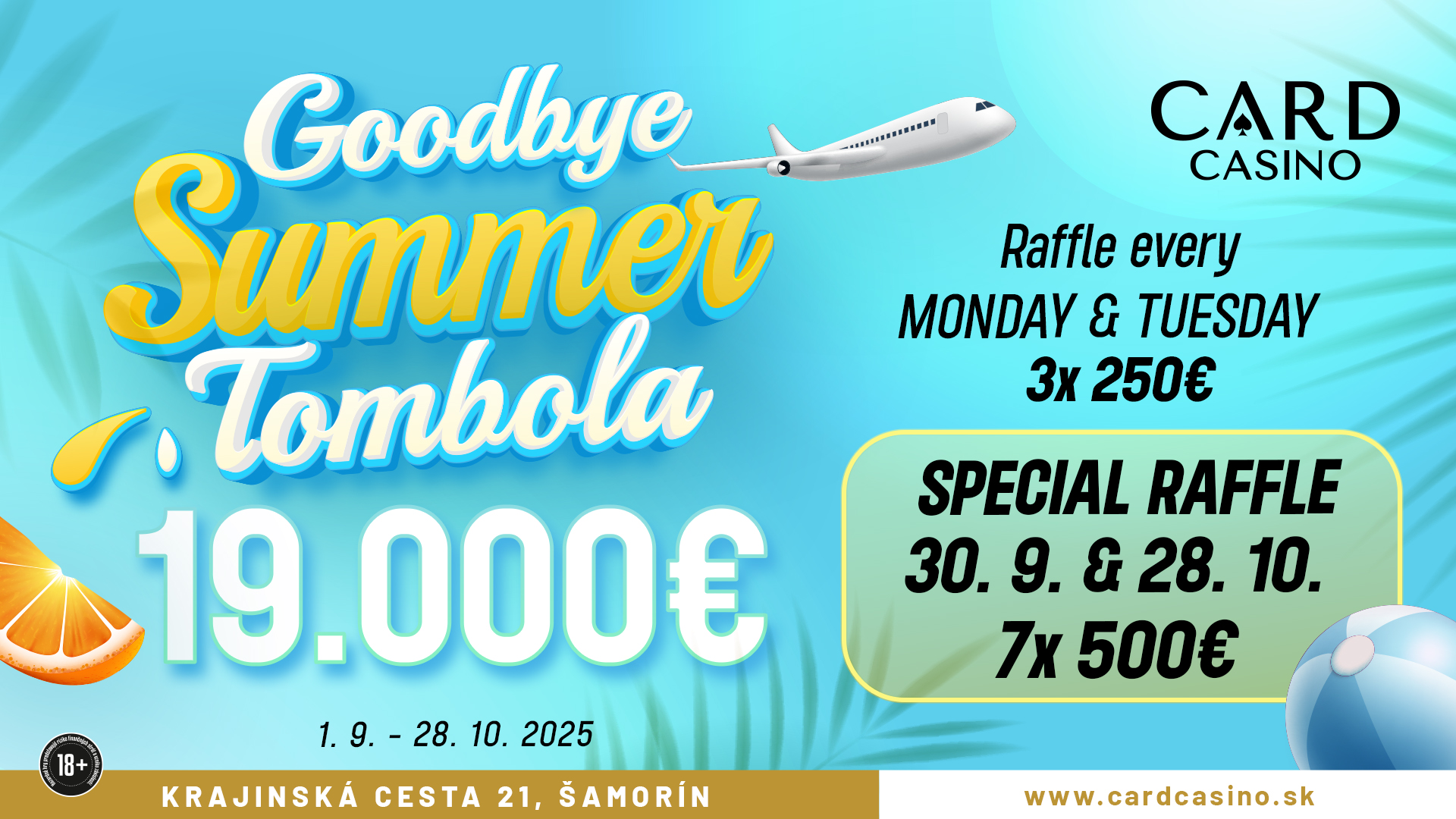 Thousands of euros are being given away in Card Casino. Luck comes with the Goodbye Summer raffle