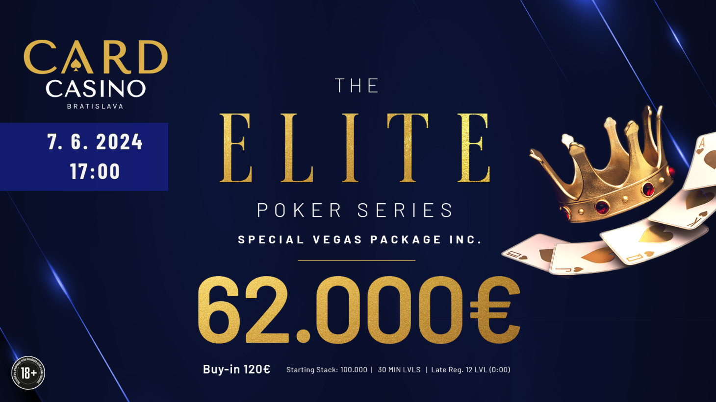 Special Elite Series on Vegas and a game for more than €100,000! These are the one-day races in Carde