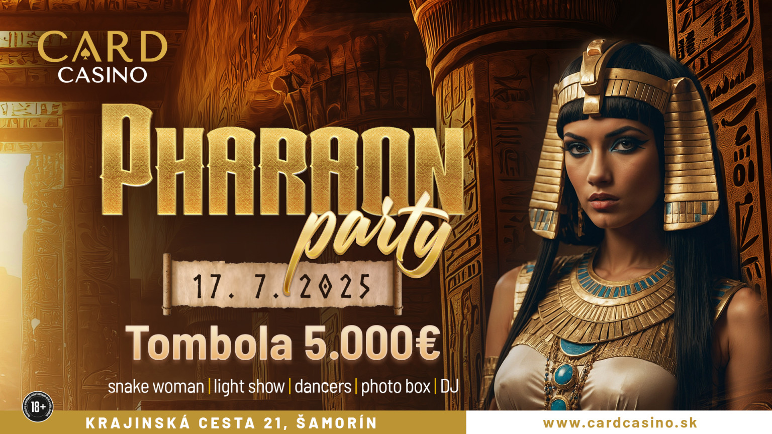 Party like the ancient Egyptians at the unique Pharaon party