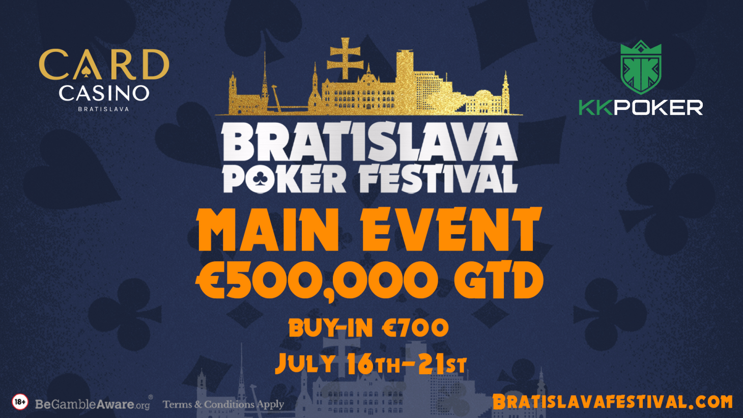 Bratislava Poker Festival kicks off with €500,000 GTD Main!
