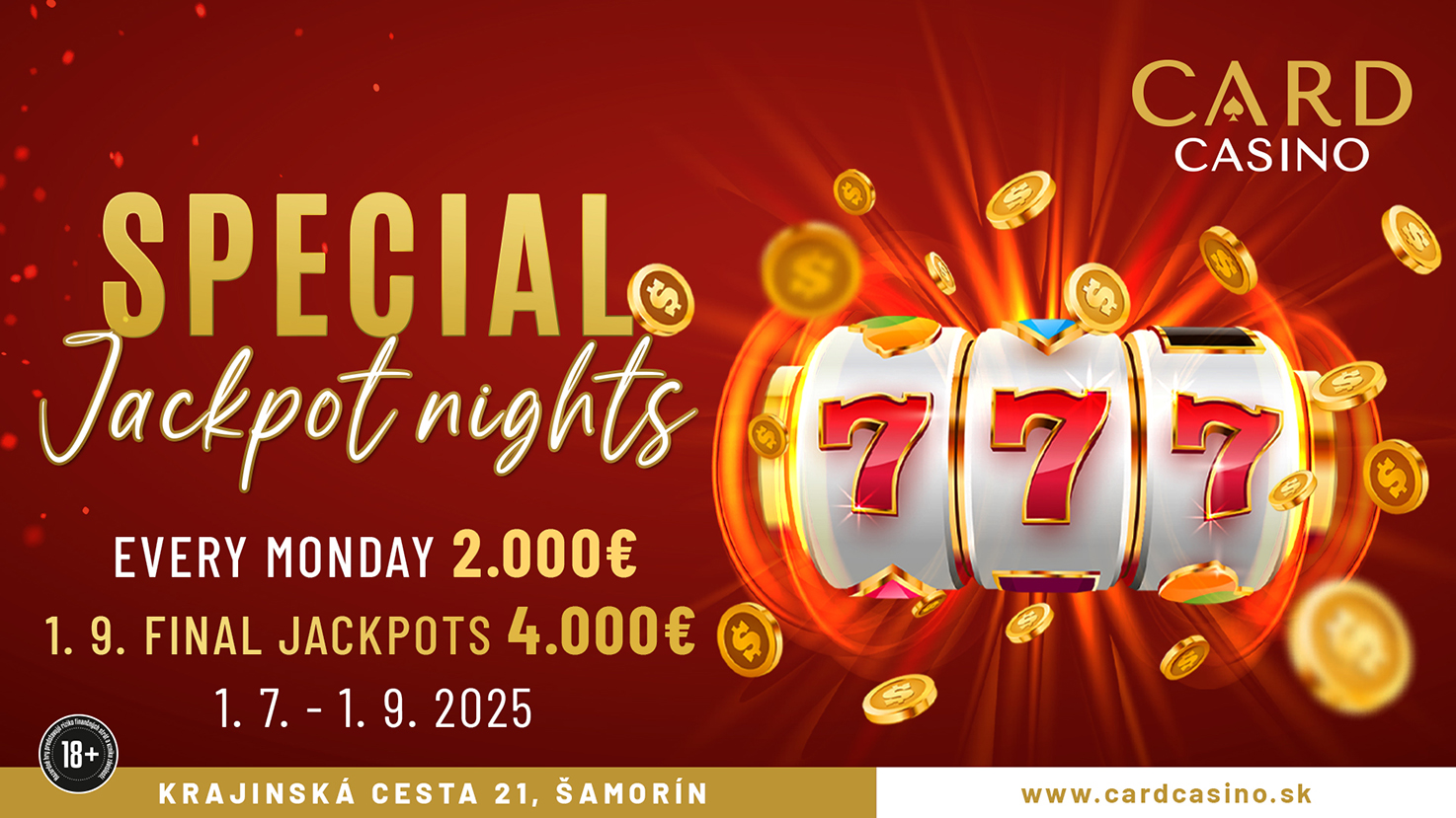 Leto spestria štedré Special Jackpot nights