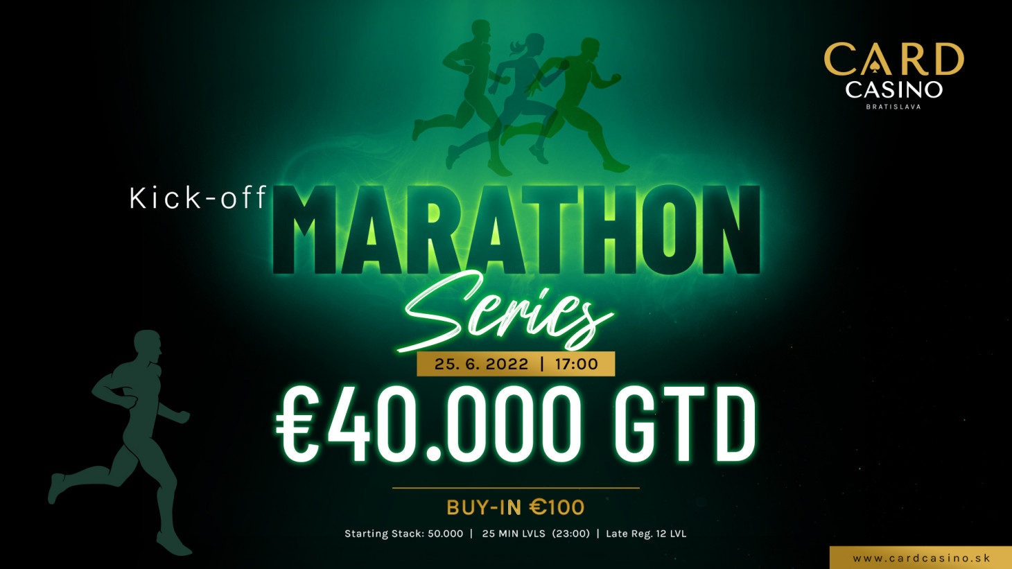 One-day marathon. A €40,000 GTD tournament awaits players on Saturday!