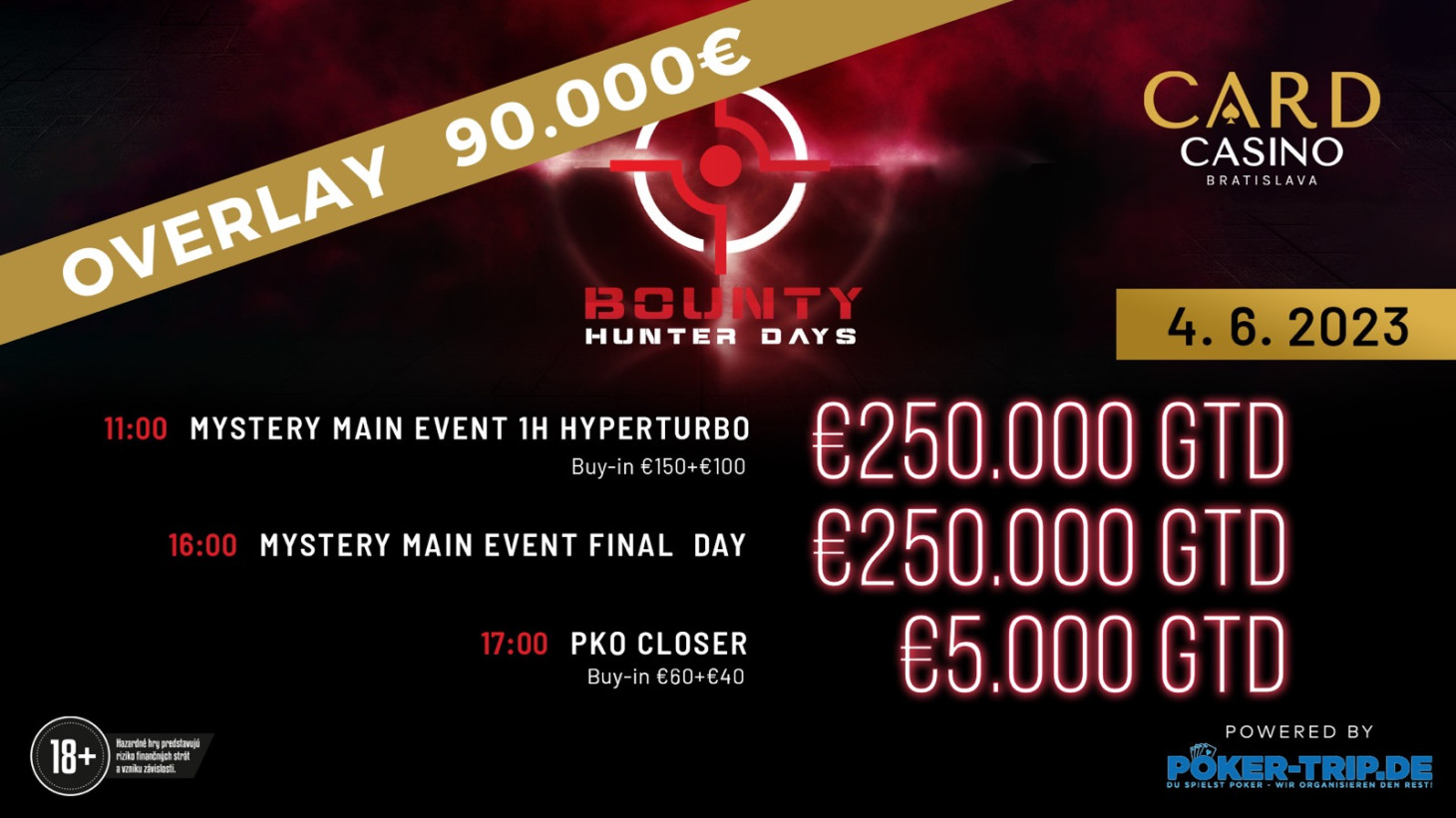 Get ready to 'hunt'. June opens with the €300,000 GTD Bounty Hunter tournament