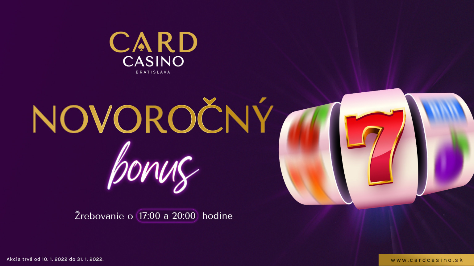 Využite Novoročný bonus v Card Casino Bratislava