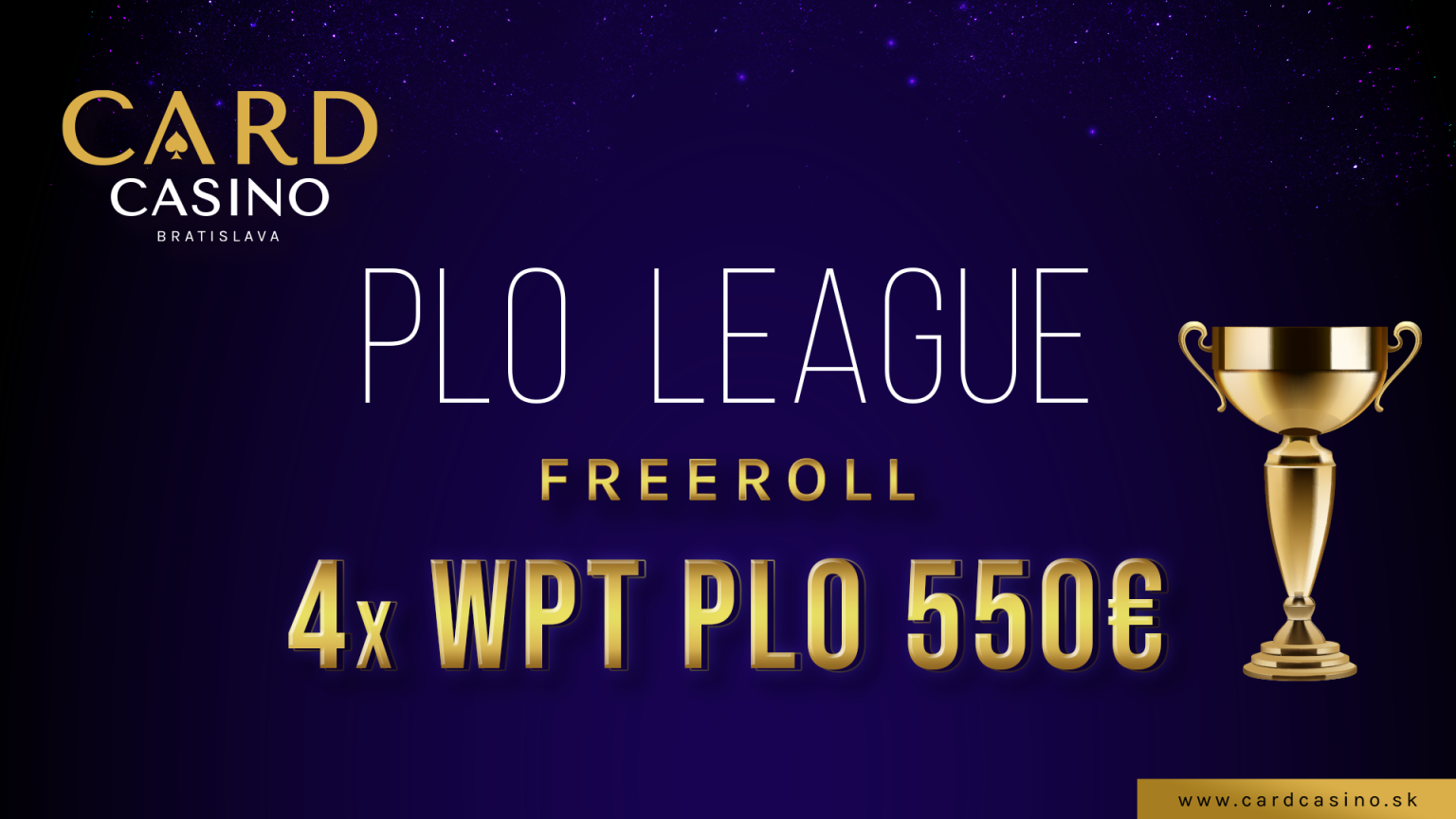 The popular PLO league continues. 4 tickets to the WPT are up for grabs!