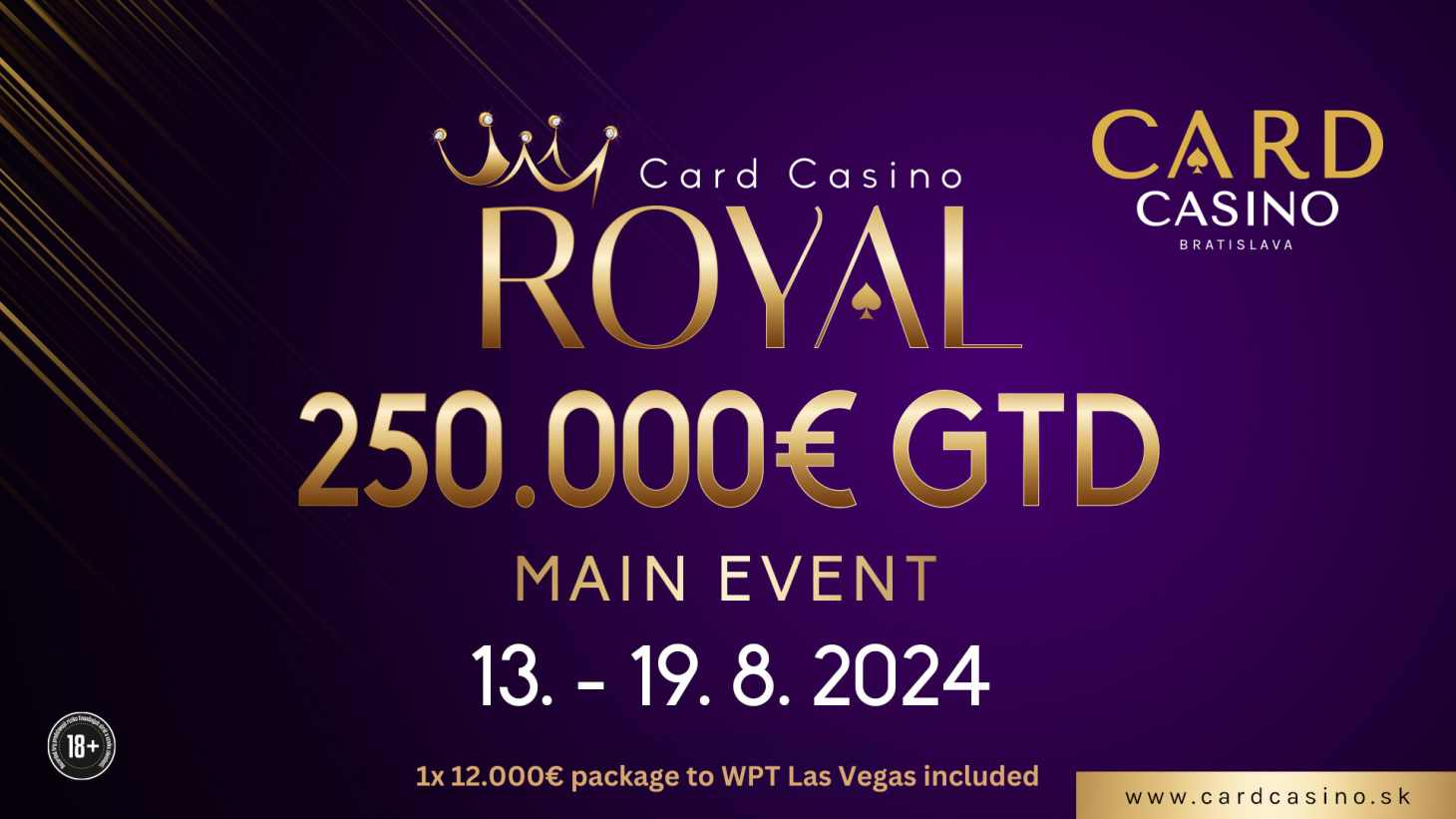 Hot summer, hot tournament. In August, the €250,000 GTD Royal is played