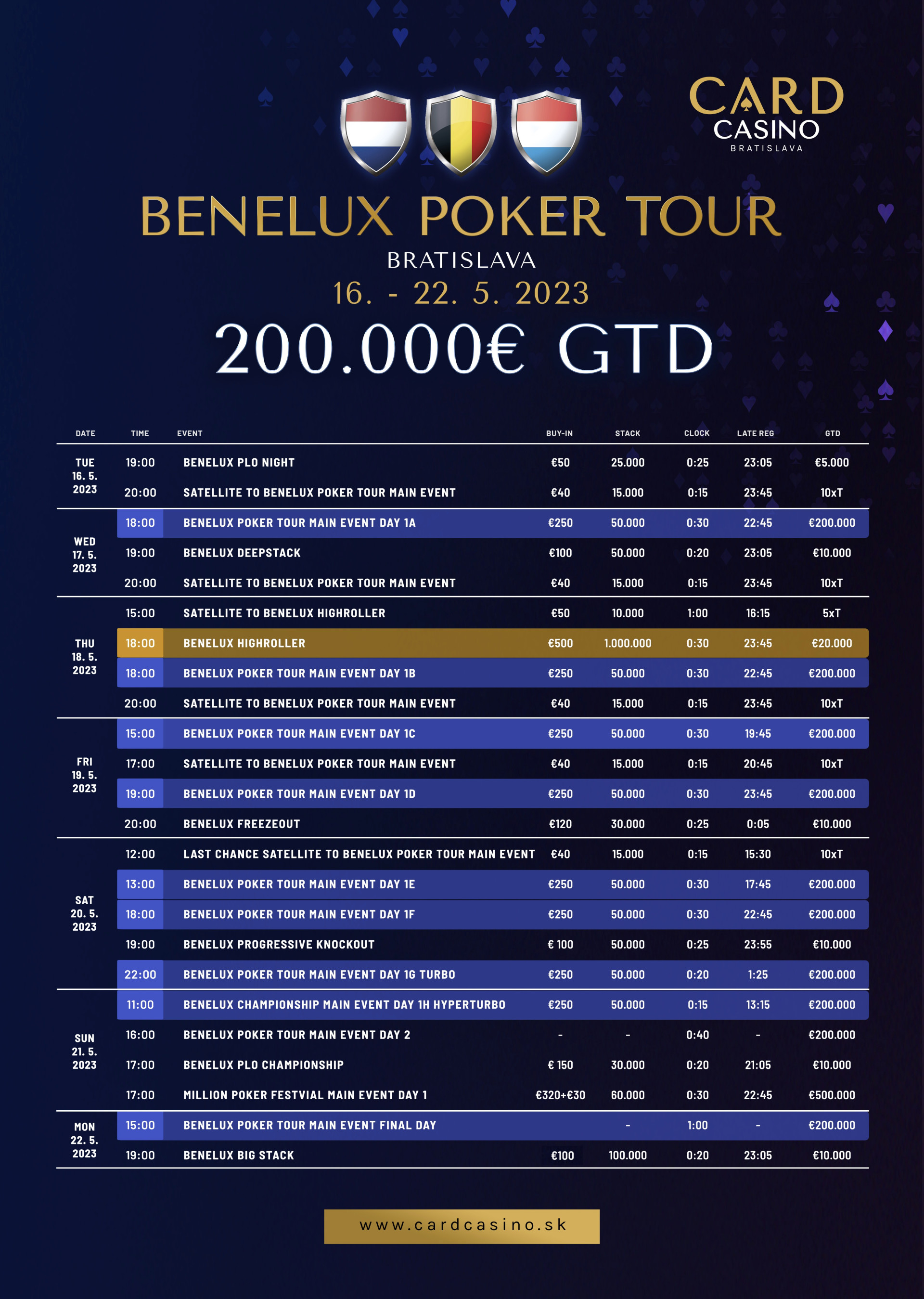 benelux poker tour sofia