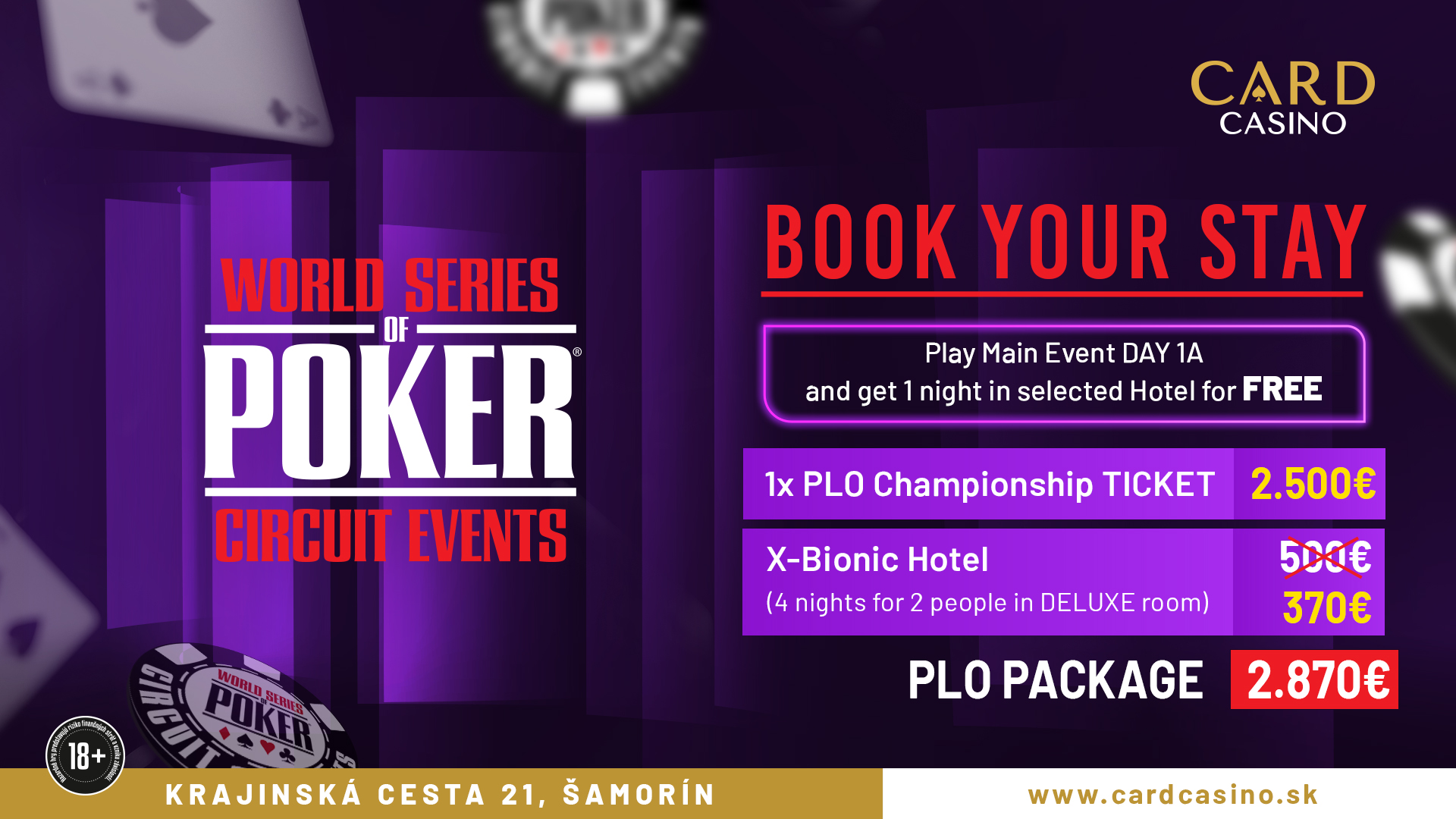PLO Championship EARLY BIRD DEAL – 2.870€