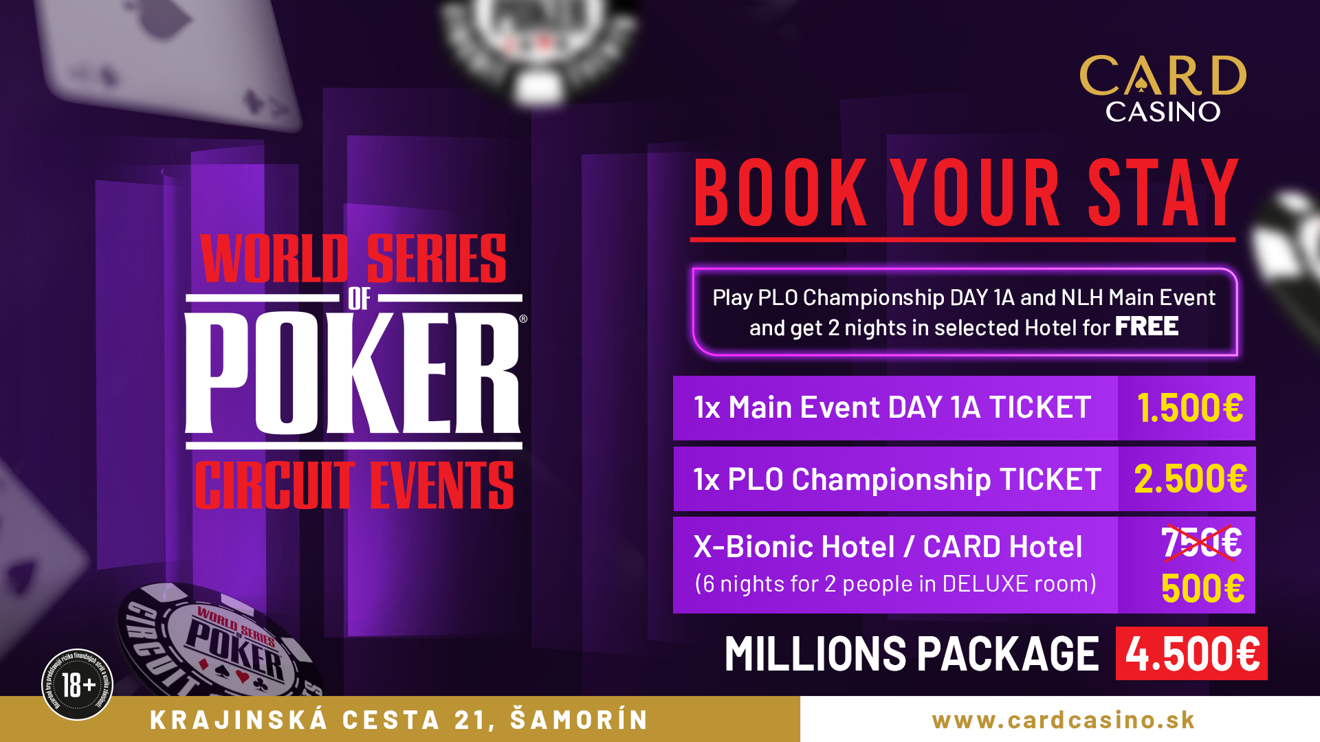 Millions Package EARLY BIRD DEAL – 4.500€